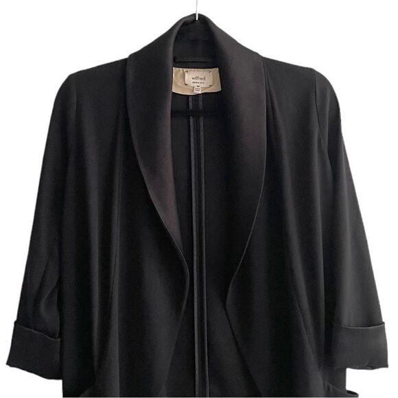 ARITZIA Wilfred Chevalier Open Front Cocoon Blazer Jacket Black 00 - Picture 6 of 8